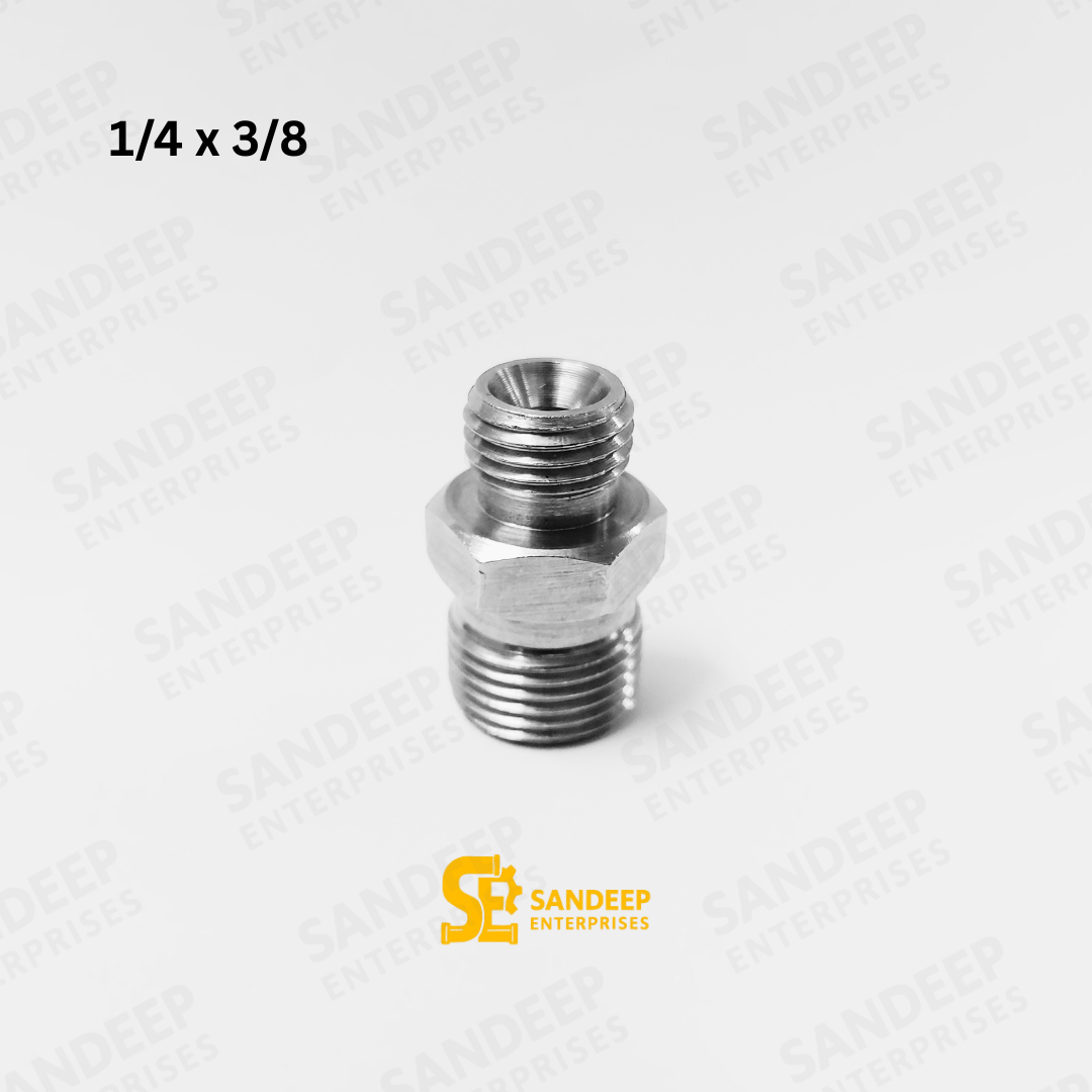 SS 1/4*3/8 Hex Nipple Adapter