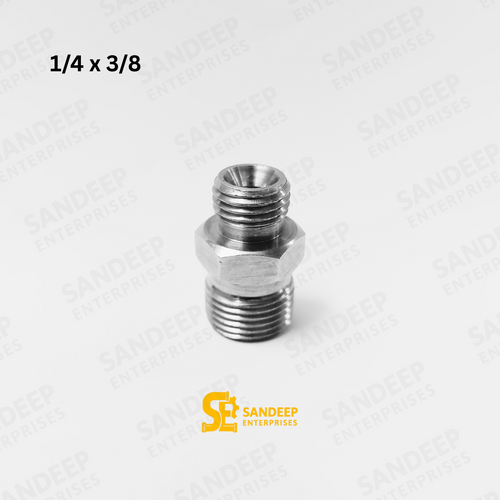 SS 1/4*3/8 Hex Nipple Adapter