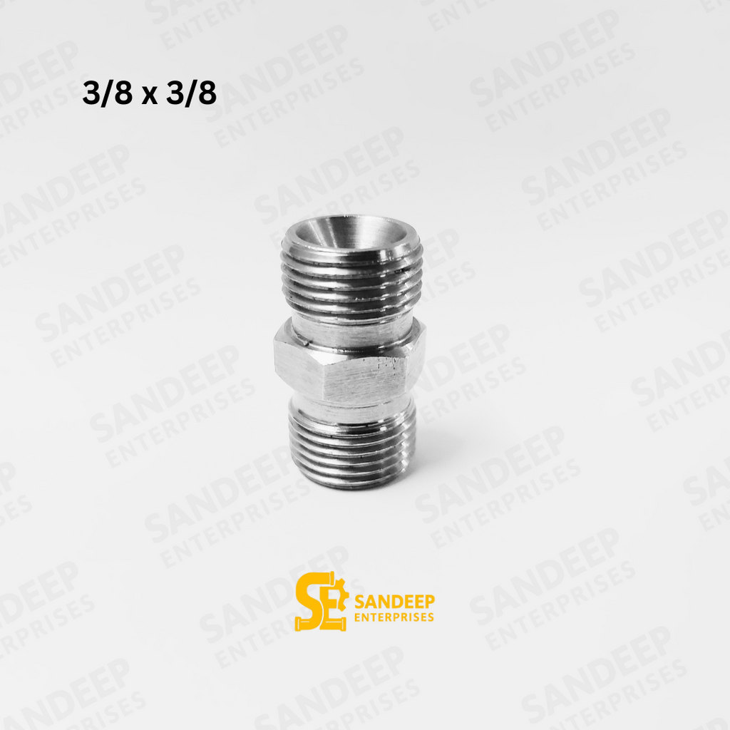 SS 3/8*3/8 Hex Nipple Adapter