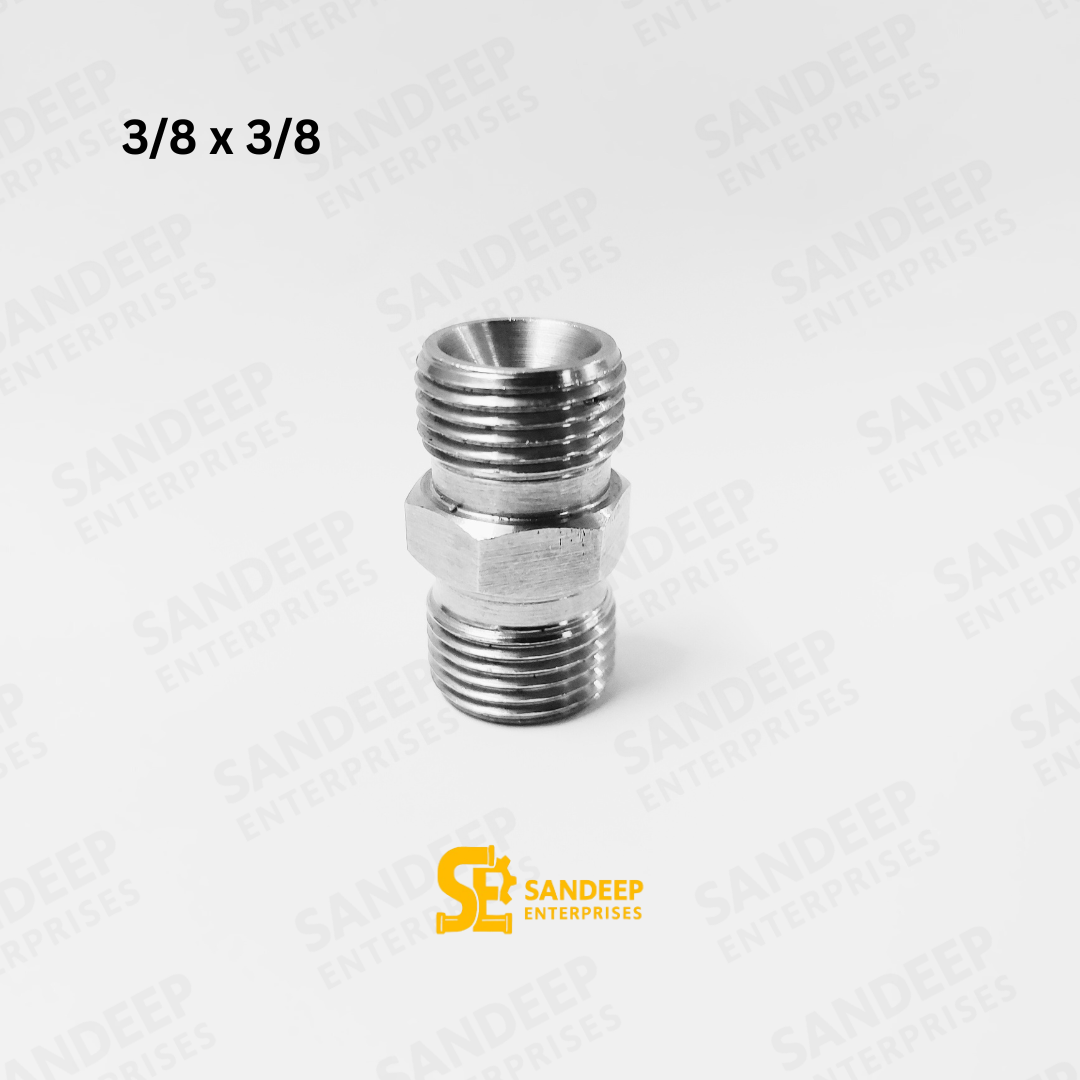 SS 3/8*3/8 Hex Nipple Adapter