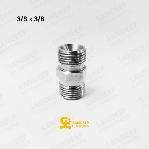 SS 3/8*3/8 Hex Nipple Adapter