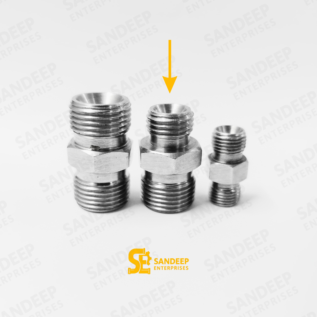 SS 1/4*3/8 Hex Nipple Adapter
