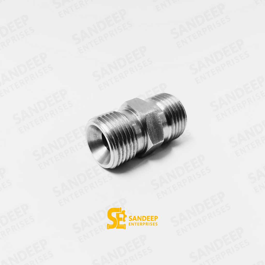 SS 3/8*3/8 Hex Nipple Adapter