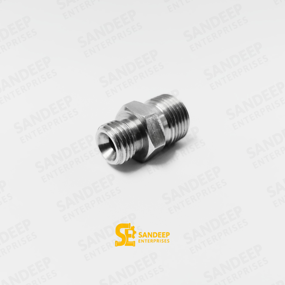 SS 1/4*3/8 Hex Nipple Adapter